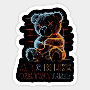 NEON TEDDY BEAR Sticker